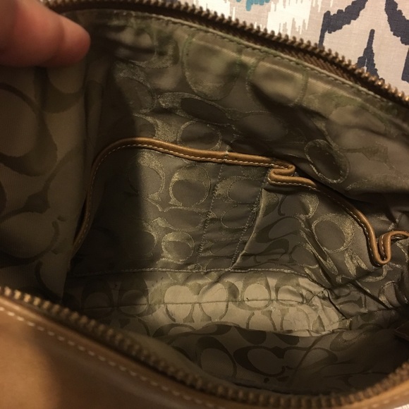 Coach brown/tan duffle hand bag - Picture 4 of 8